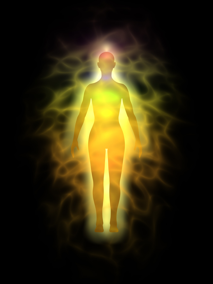 Human aura and chakras - woman